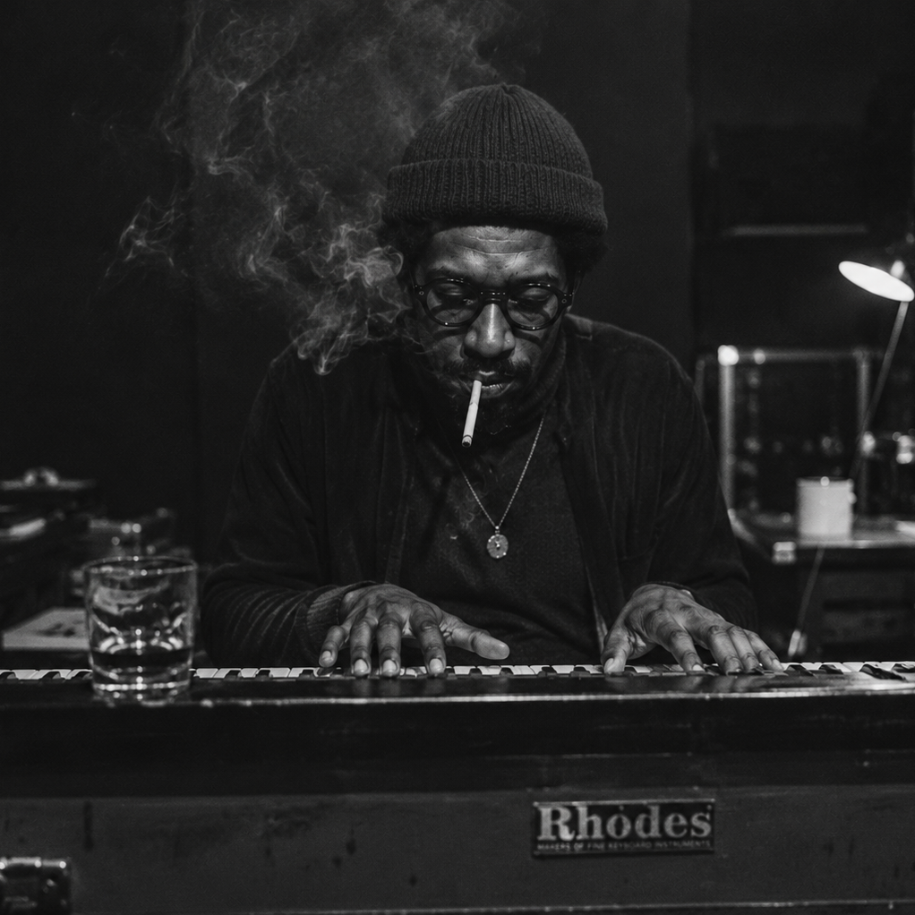 Portrait of fictional keyboard player Leon Robadmat Bishop
